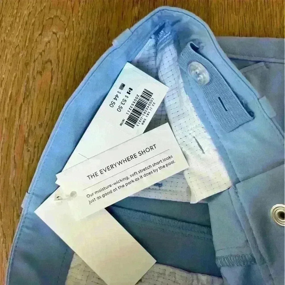 Janie and Jack Blue Everywhere Short Snap Button Closure Size 4 Kids Quick Dry - Picture 3 of 4